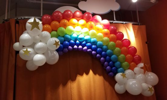 Rainbow Balloon Birthday Party