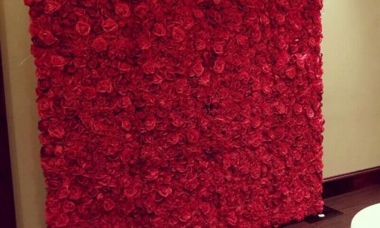 Wedding Red Rose Flower Wall Backdrop