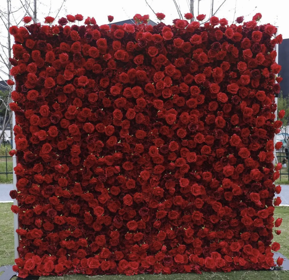 Ruby Red Roses 5D flower wall backdrop