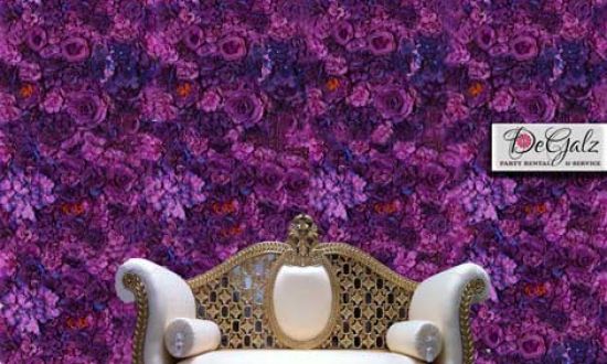 Mixed Purple Flower Wall
