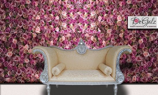 Purple Pink Rose Flower Wall